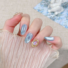 Short ballet waterproof vegan reusable sparkling press-on nails Ditto