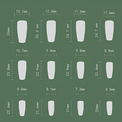 Dark 3D Galaxy Ombre Press-On Nails –long Ballet | 24 PCS Set