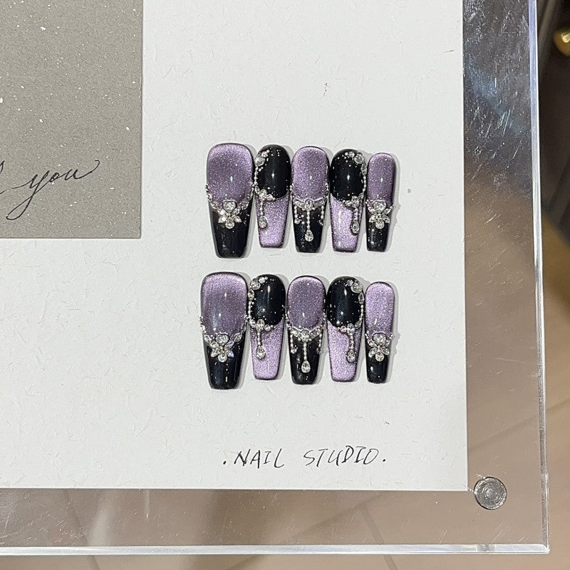 Custom Luxury Cat Eye Press-On Nails