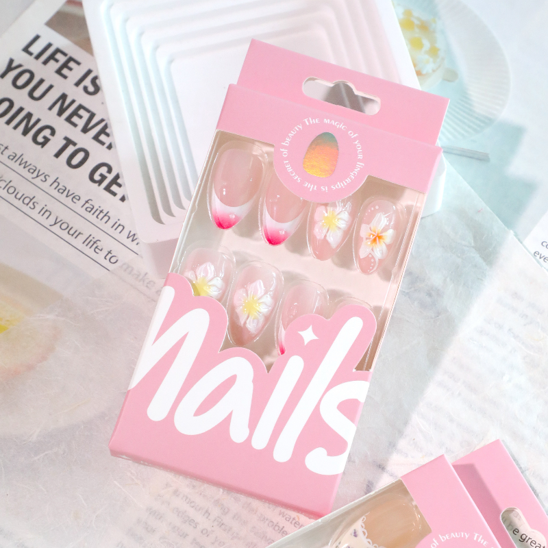 Sunset Bloom Press-On Nails – Almond | Medium