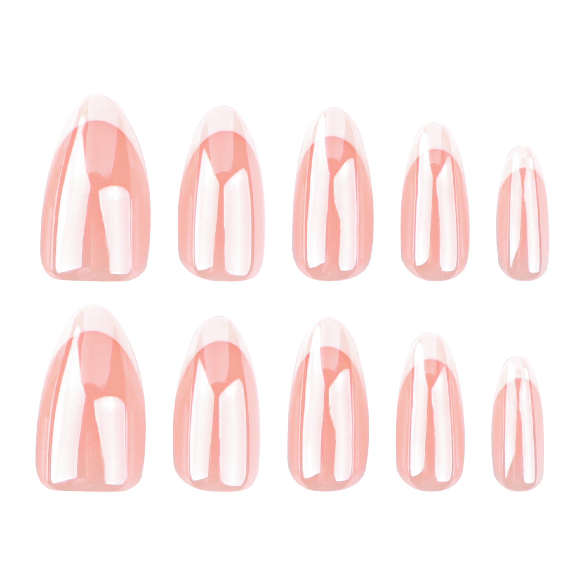 30-Piece Almond French Premium Press-On False Nails