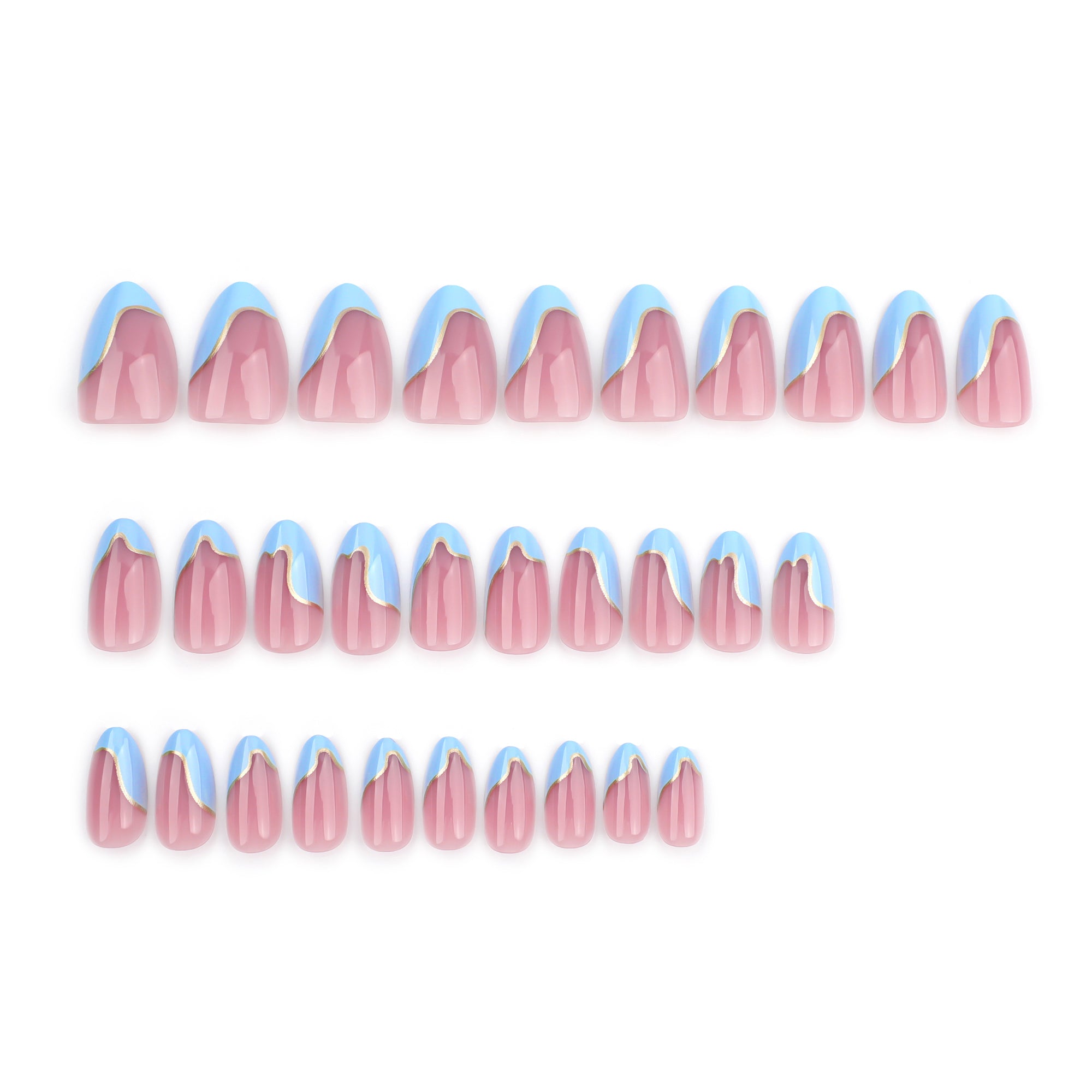 30-Piece French Blue Premium Press-On Nails