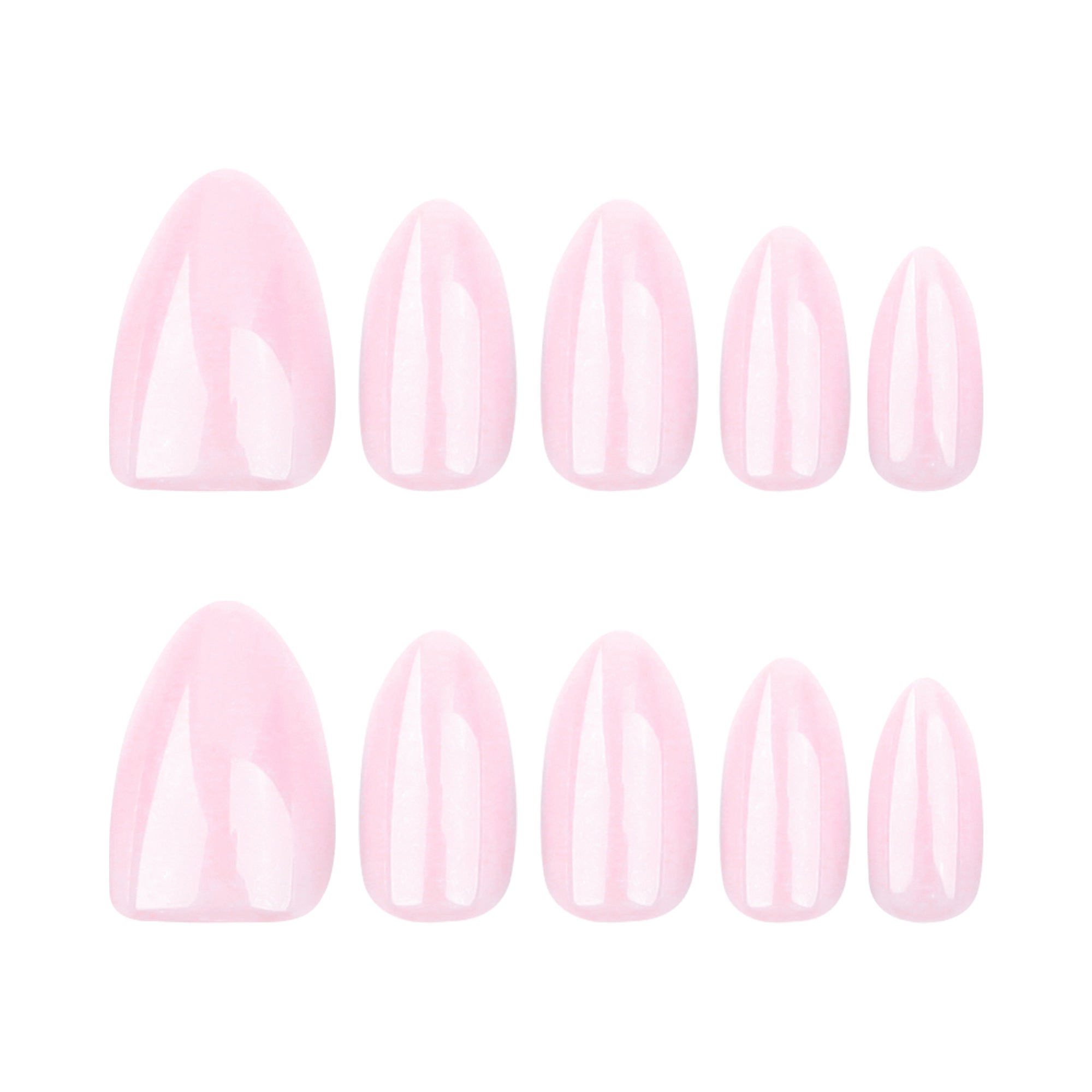 30-Piece Pearl Lustre Almond Press-On Nails