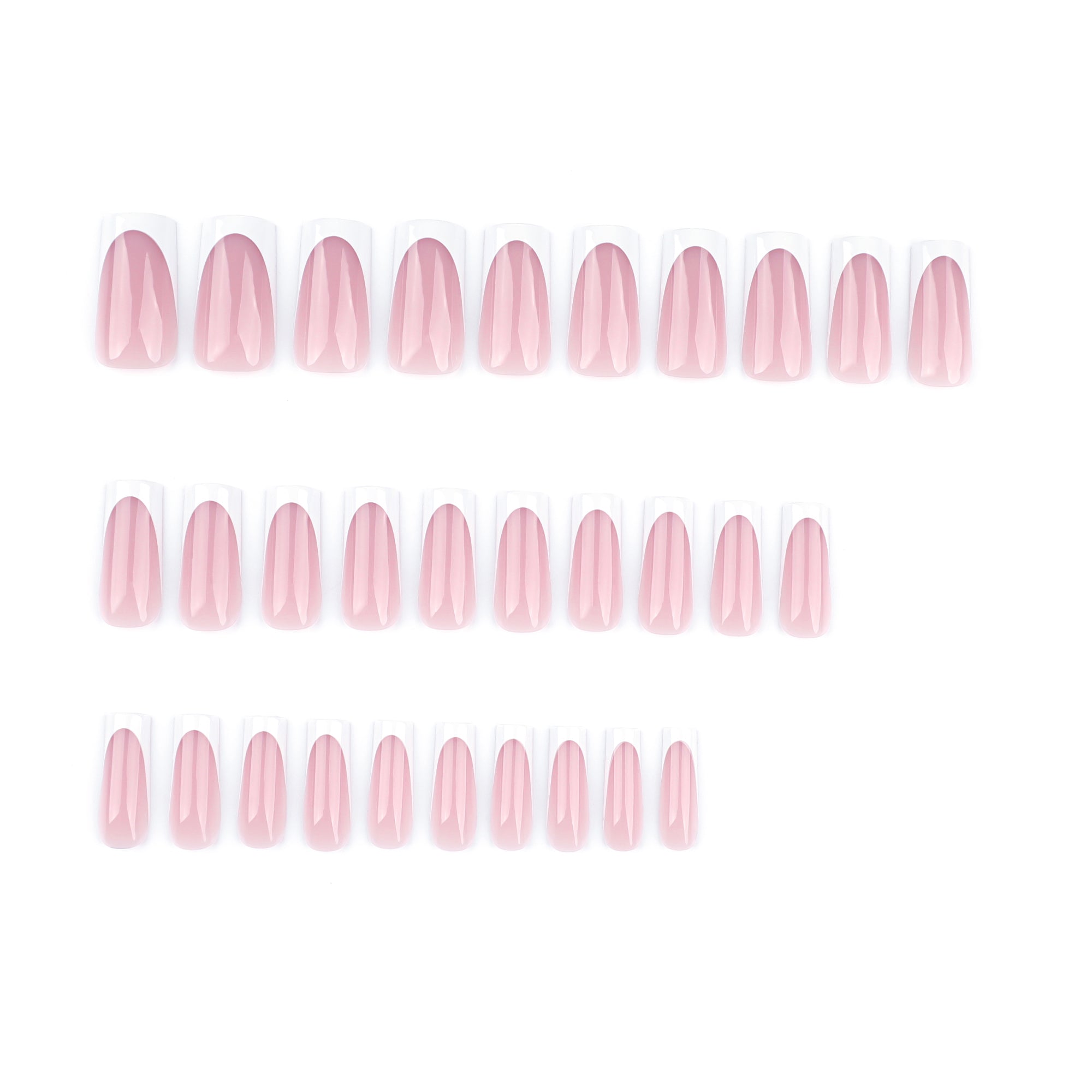 French White-Tip Med-Length Nails