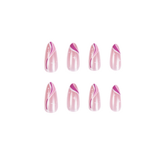Wave Simplicity Pointed Press On Nails
