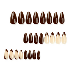 Brown press on nails