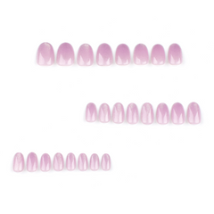 Crystal Cat-Eye Purple Press on Nails