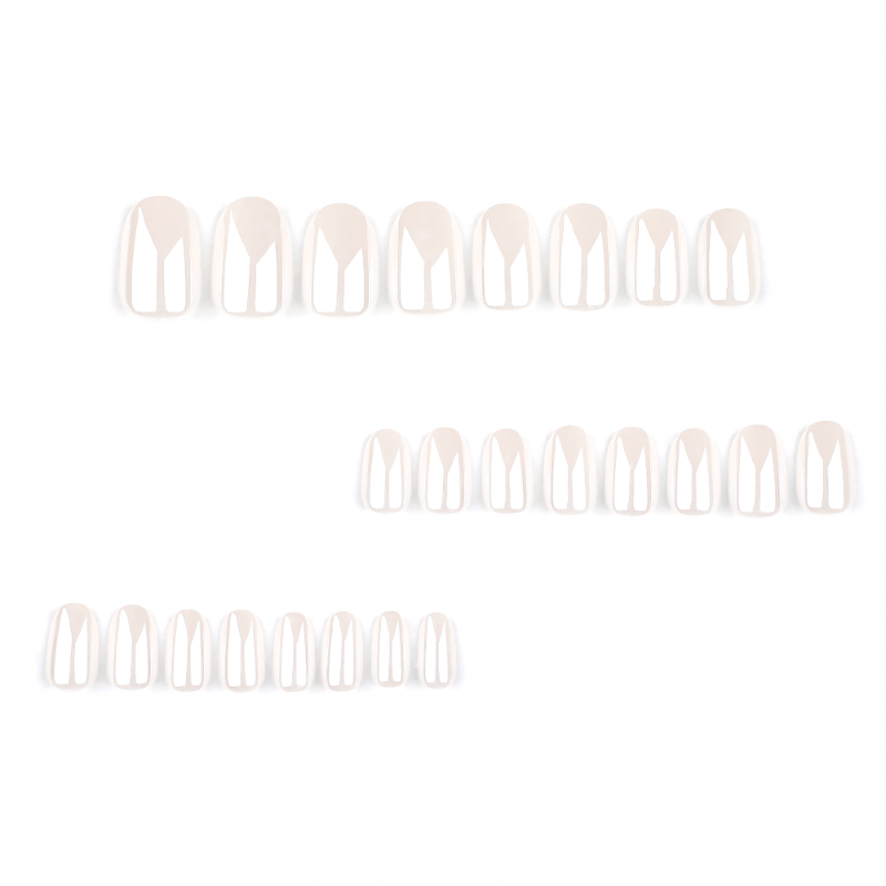 White Coated Press on Nails