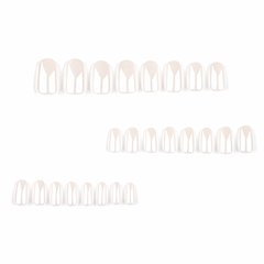 White Coated Press on Nails