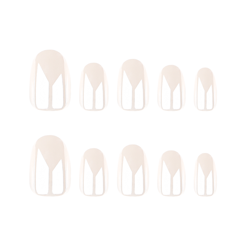 White Coated Press on Nails