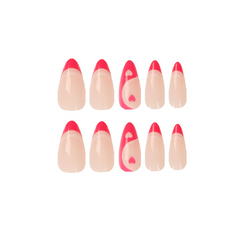 Heart French Tip Press On Nails