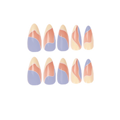 Creamy Purple French Tip Press On Nails