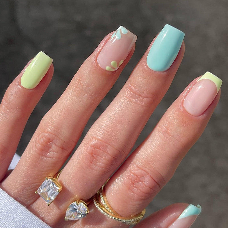 Floral Press on Nails