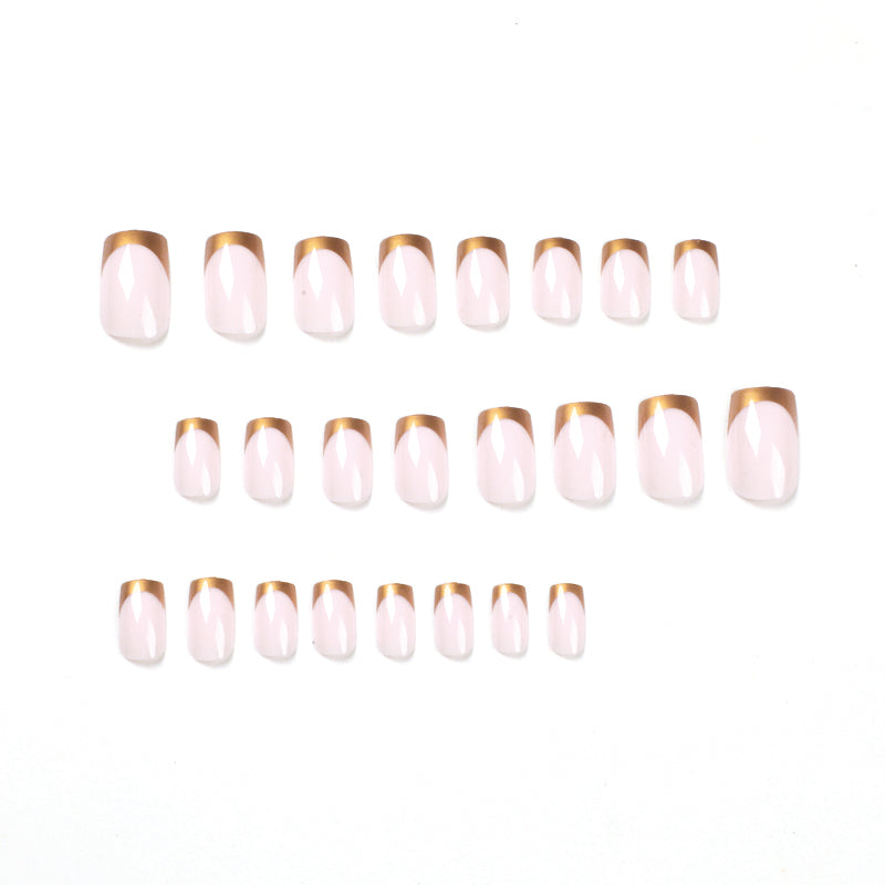 Gold Edge Press on Nails