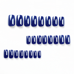 Deep Blue Press on Nails