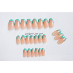 Lake blue green Nails